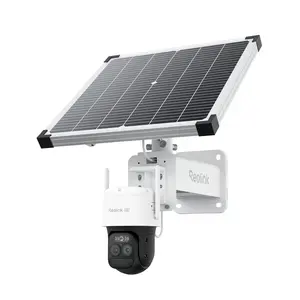 Reolink TrackMix LTE Plus 4G LTE Security Camera with 30W Solar Panel, 4MP Dual-Lens PTZ Auto Zoom Tracking, 24/7 Recording, ColorX Night Vision, 92Wh Battery Pack, Speaker, Remote Monitor, Micro SD Card Support & Charging Capability