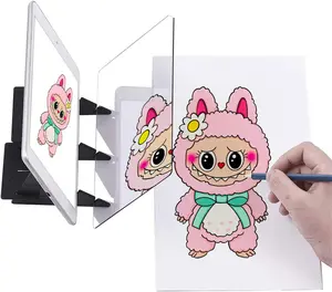 DIY Drawing Tracing Pad Optical Projector Painting Copy Board Mirror Reflection Projection Tracing Plate Board Comic Tracer Art Stencil Tool with Phone/Pad Xmas Gift for Kids,Students,Sketching