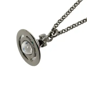 Pre-owned vivienne westwood Platinum 900 (Pt900) Small Leather Goods Orb Metal Necklace