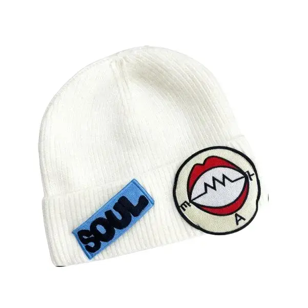 Soul Eater Anime Beanie Winter Caps for Men Women, Cuffed Knit Soft Embroidered Patch Anime Streetwear Hat