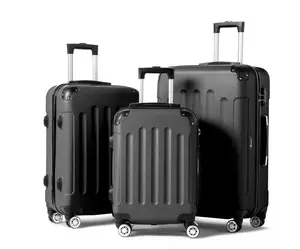 Hardside Lightweight Spinner Black 3 Piece Luggage Set with TSA Lock