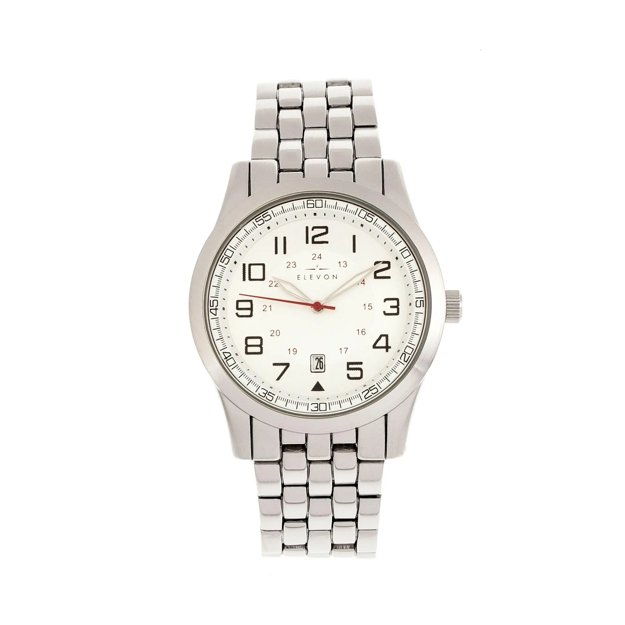 Elevon Men's Garrison Men's Silvertone White Dial Watch