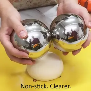1 Pieces 304 Stainless Steel Rolling Ball - New-Style Rolling Pin for Dumpling Wrappers, Home Kitchen Dough Pressing Tool, Multi-functional Rolling Ball， Summervibes