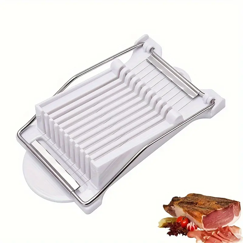 1pc Luncheon Meat Slicer, Manual Ham Slicer, Lunch Meat Ham Slicer, Household Fruit Cutter Kitchen Egg Cutter, Banana Slicer, Kitchen Egg Splitter, Fruit Vegetable Slicer, Kitchen Gadgets for Precise Cuts