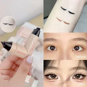 Rotating Dual-Ended Eyeliner Pencil, Multiple Colors, Waterproof Smudgeproof, Long-Lasting, Fine Tip & Wide Face Design, Suitable for Beginners & Pros