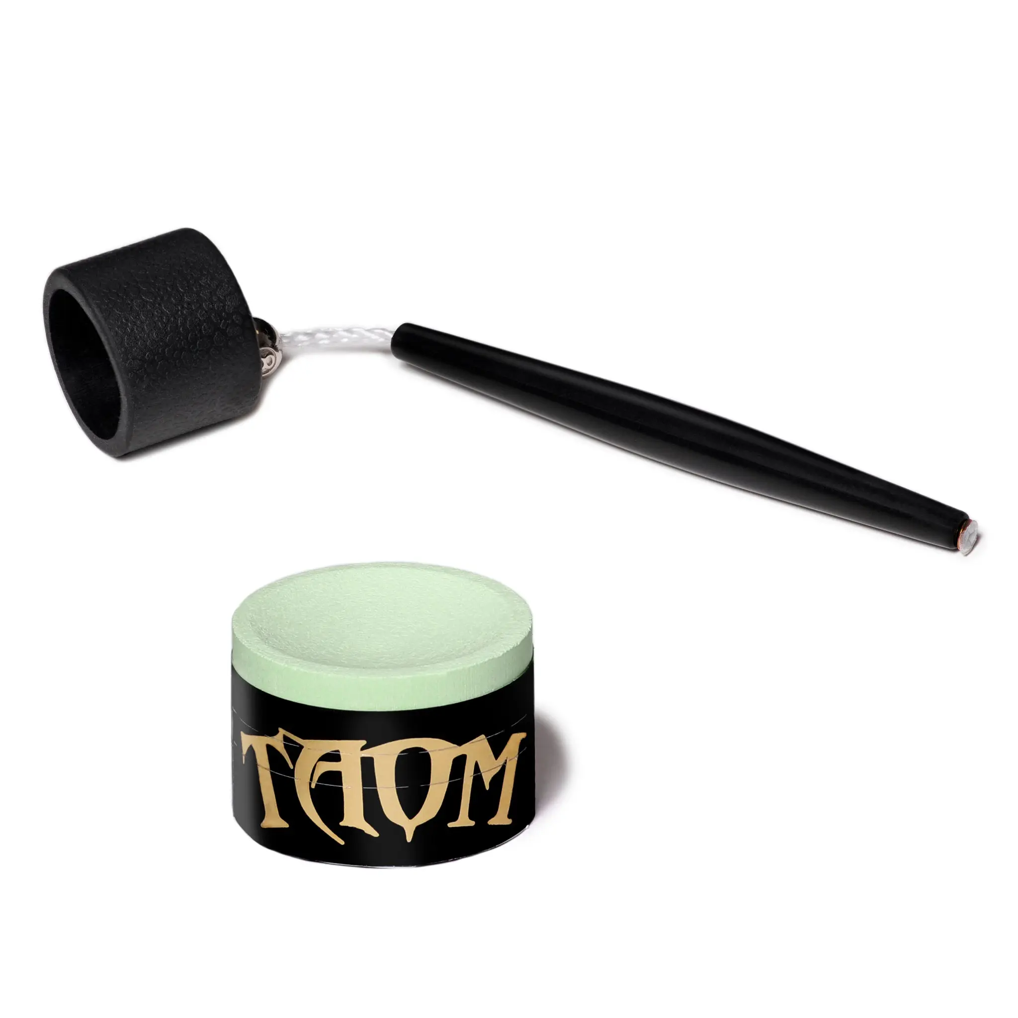 Taom Billiard Snooker Chalk 2.0 Green 1 pc w/Chalk Holder