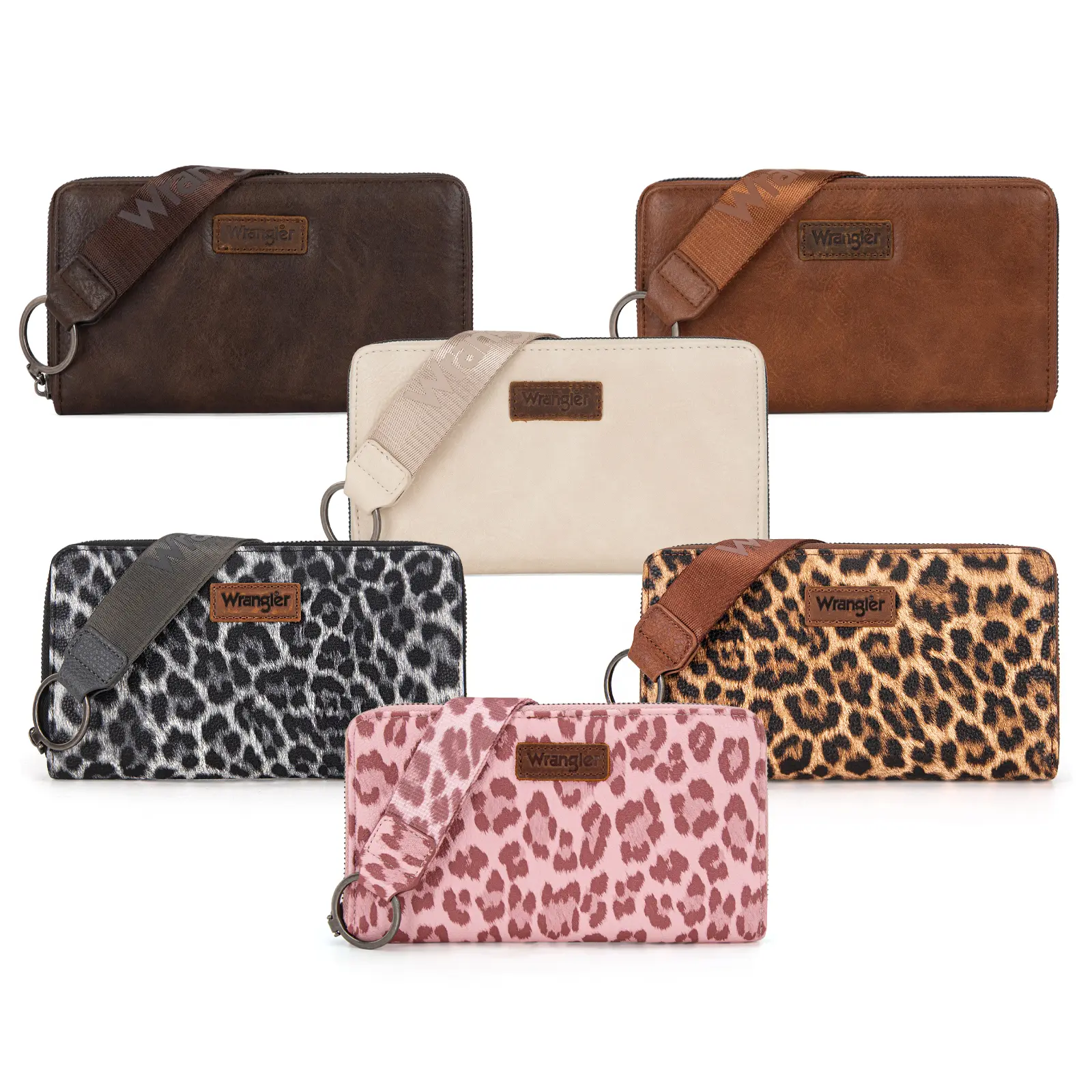 Wrangler Womens Wallet Leather Wristlet Long Purse Designer Clutch Large Capacity