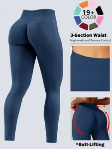 Workout Gym Leggings for Women, Seamless Sculpt Leggings, Seamless Compression Tummy Control Leggings, Mid Rise Yoga Pants, Hidden Scrunch, Butt Lifting Gym Yoga Pants