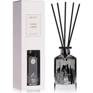 Airkeep Reed Diffuser Set,Clean Linen Luxury Scented Diffuser with Sticks Long Lasting Home Fragrance for Bathroom Shelf Decor 6.09 fl oz (180ml)