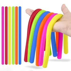 6 Piece Sensory Toy Elastic Rope Set, Sensory Grippie Set, Stress Relief Toys for Kids, Addictive Decompression Toys, Hours of Fun (random Colors)