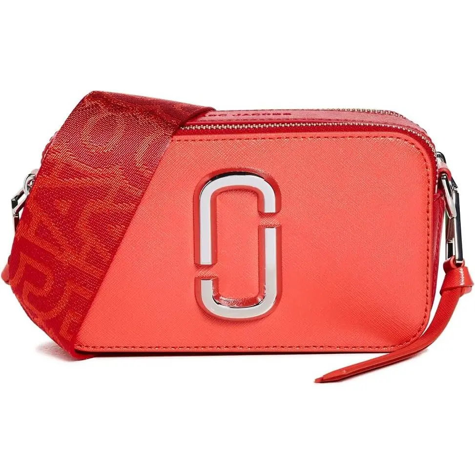 Marc Jacobs Womens The Snapshot Bag Shoulder Bag - Electric Orange Multi 2P3HCR005H01-847