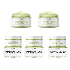 Bella All Natural bundle-3 pack Teami Green Tea Detox Mask, 2 pack Tea Facial Scrub