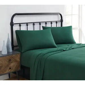 Truly Soft Solid Flannel 4 Piece King Sheet Set