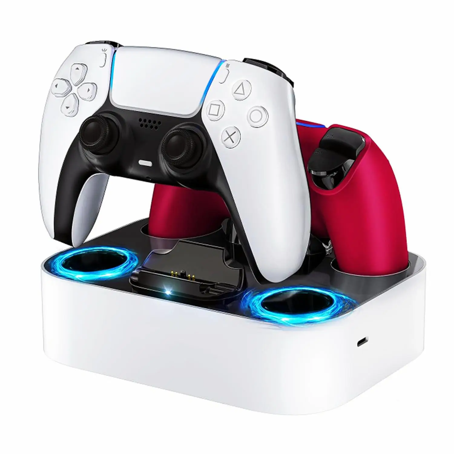 PS5 Controller Charging Station, Controller Charger with Safety Chip Protection, Games Controller Charger for PS5 Controller and Edge Controller