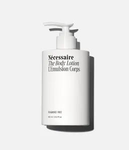 Nécessaire The Body Lotion with Pump. Fragrance-Free. Multi-Peptide Firming Lotion to Moisturize, Firm, Strengthen. 2.5% Niacinamide, Vitamin C/E + Omega 6/9. 450ml / 15.2 fl oz