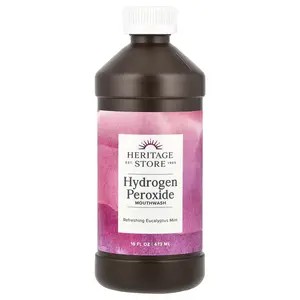 Heritage Store Hydrogen Peroxide Mouthwash, Refreshing Eucalyptus Mint, 16 fl oz (473 ml)