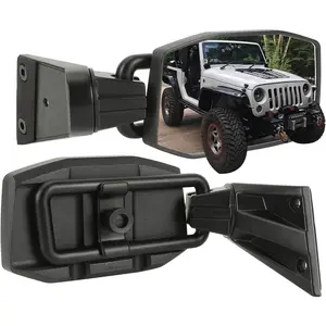 SUNPIE Mirrors Doors off Side Mirror Compatible with Jeep Wrangler JK JKU 2007-2018 2 Doors and 4 Doors, Shockproof Adjustable Wrangler JK Side Mirrors No Vibrate & Wobble, No Fit Doors on Car Accessories Truck fathersdaygift