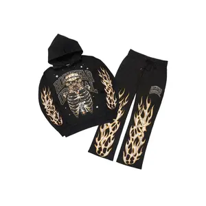 Kaizel Black Hoodie/Baggy Pant Track Set