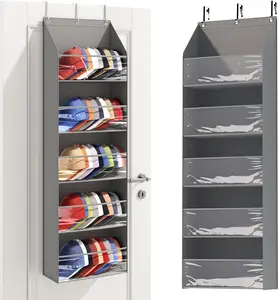 Over the Door Organizer Storage - 5- Tier Hanging Organizer with 5 Large Pockets, Anti-Tilt Design, 44 lb Capacity for Bedroom, Bathroom, Pantry, Perfect for Room Décor and Gifts.