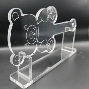 Teddy Bear Mini Premium Acrylic Paddle - Clear Acrylic Material, Ideal for Displaying Items, Perfect for Couples Gifts or that Special Someone