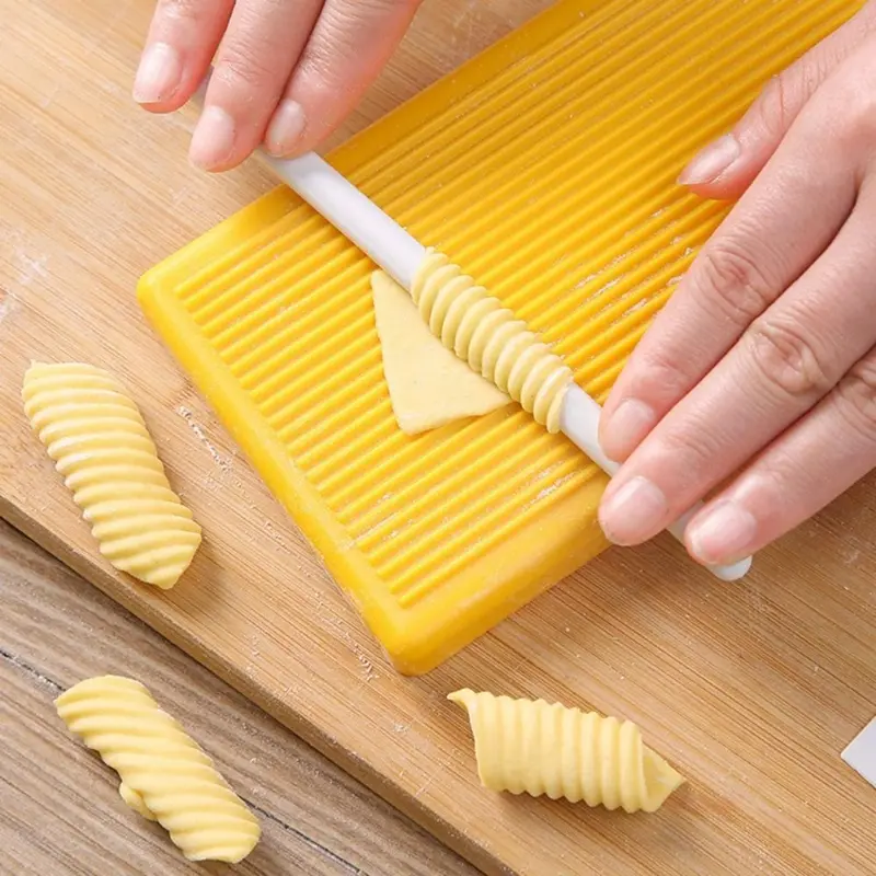 1set Handheld Gnocchi Pasta Board Set Bright-colored Pasta Press Non-stick ABS Utility Combo Cookware Supplies Kitchen Utensils Gadgets Tools Kitchenware
