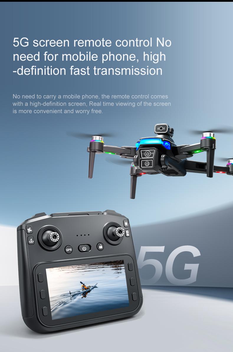 YCMDCGIE 4K GPS Drone with 4.5" Screen Remote - AI Obstacle Avoidance, 40 Min Flight (2 Batteries), 3300ft Range, Brushless Motor Professional Quadcopter
