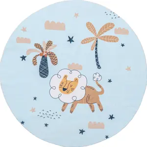 Jalissa Lion Dreams Machine Washable Kids Area Rug