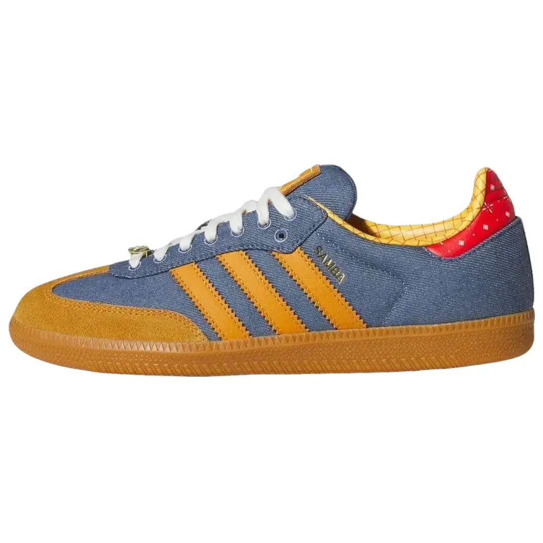 Adidas Men's 'Woody' x Toy Story Samba Sneaker, Textured Cowboy-Themed Streetwear with a Cushioned Insole and Gum Rubber Outsole, Cowboy-Themed Details, Story-Driven Streetwear