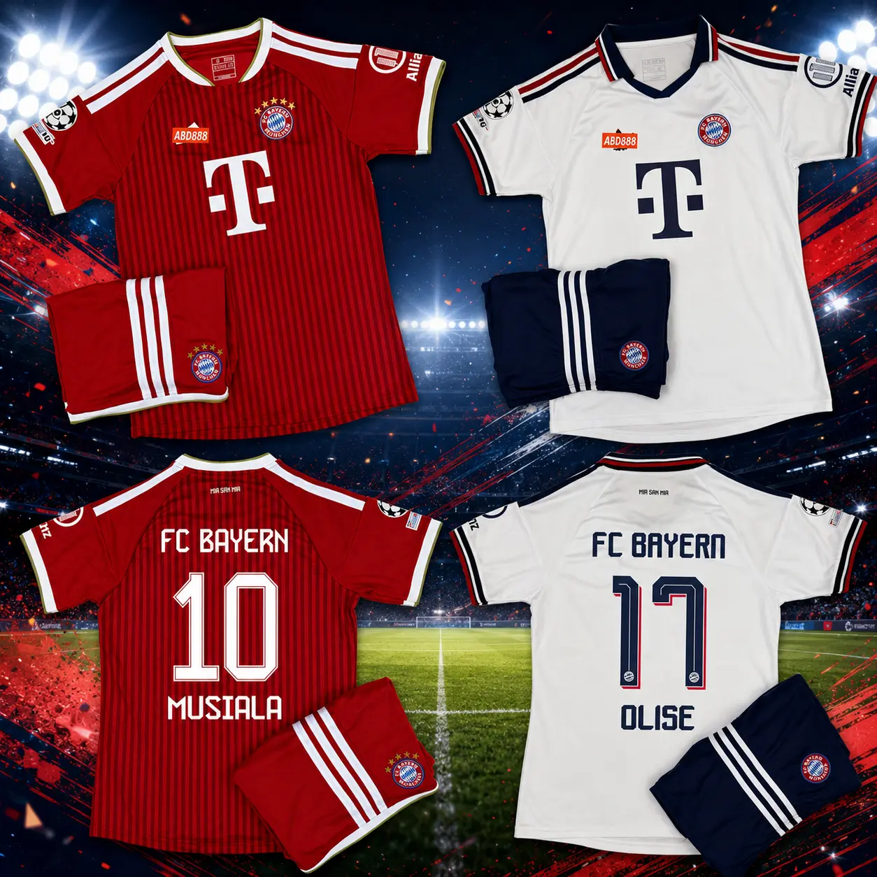 Bayern Munich 26/27 Soccer Jersey Set – Premium Polyester Football Shirt & Matching Shorts