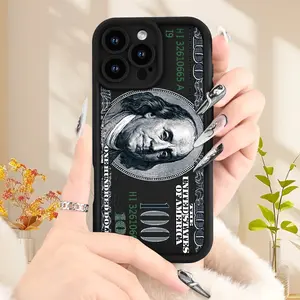 Phone Case: Creative US Dollar Bill 100 Pattern Phone Case, Thick Full Body Protection, Shockproof and Drop-Proof Soft Protective Case, Birthday or Holiday Gift for Men and Women, Suitable for 16iPhone 15 14 13 12 11 XS XR X 7 8  Plus Pro Max SE