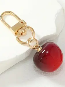 Cherry Shaped Resin Keychain, Cute Bag Pendant Decoration, Fashion Accessory for Women & Girls, Trendy All-match & Exquisite Keychain for Birthday Gift, Keychain Jewelry
