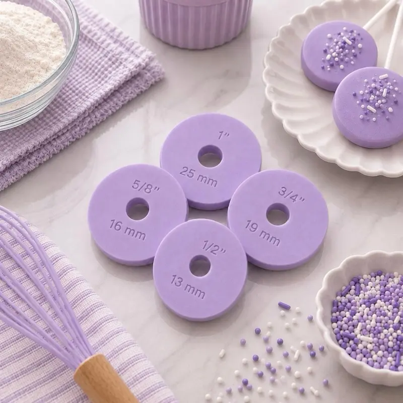 Cake Pop Rolling Pin Guides, Durable Reusable Bakeware Kitchen Pastry Utensils (Available as Individual Pieces or Full Set)
