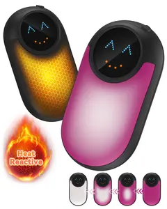 WETIFY Magnetic Heat-Reactive Hand Warmers Rechargeable 2 Pack Electric Handwarmers Thermochromic 4 Levels Heat Portable Compact Heater for Winter Outdoors Camping Hunting Perfect Gift Christmas Thanksgiving Day