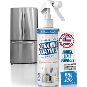 Home Ceramic Coating for Stainless Steel - Prevents Fingerprints on Appliances, Countertops and Any Hard Surface In Your Life - Made in the USA Spray - 8 fl oz - Proof It Works to Seal