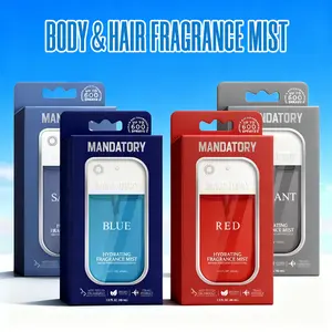 BODY & HAIR FRAGRANGE MIST For Men, 4 Differect Scent Perfume Spray, Long-Lasting Fragrance, Perfect For Dates, Parties & Gift, 1.5 Fl Oz, 45 Ml