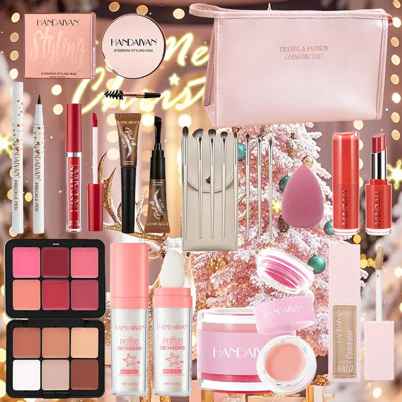 20-Piece Complete Facial Makeup Set, Eye, Face, Lip Makeup Kit, Ideal for Beauty Lovers, Fashionable Makeup Bundle Box, Perfect Valentine's Day Present, Beauty Sets