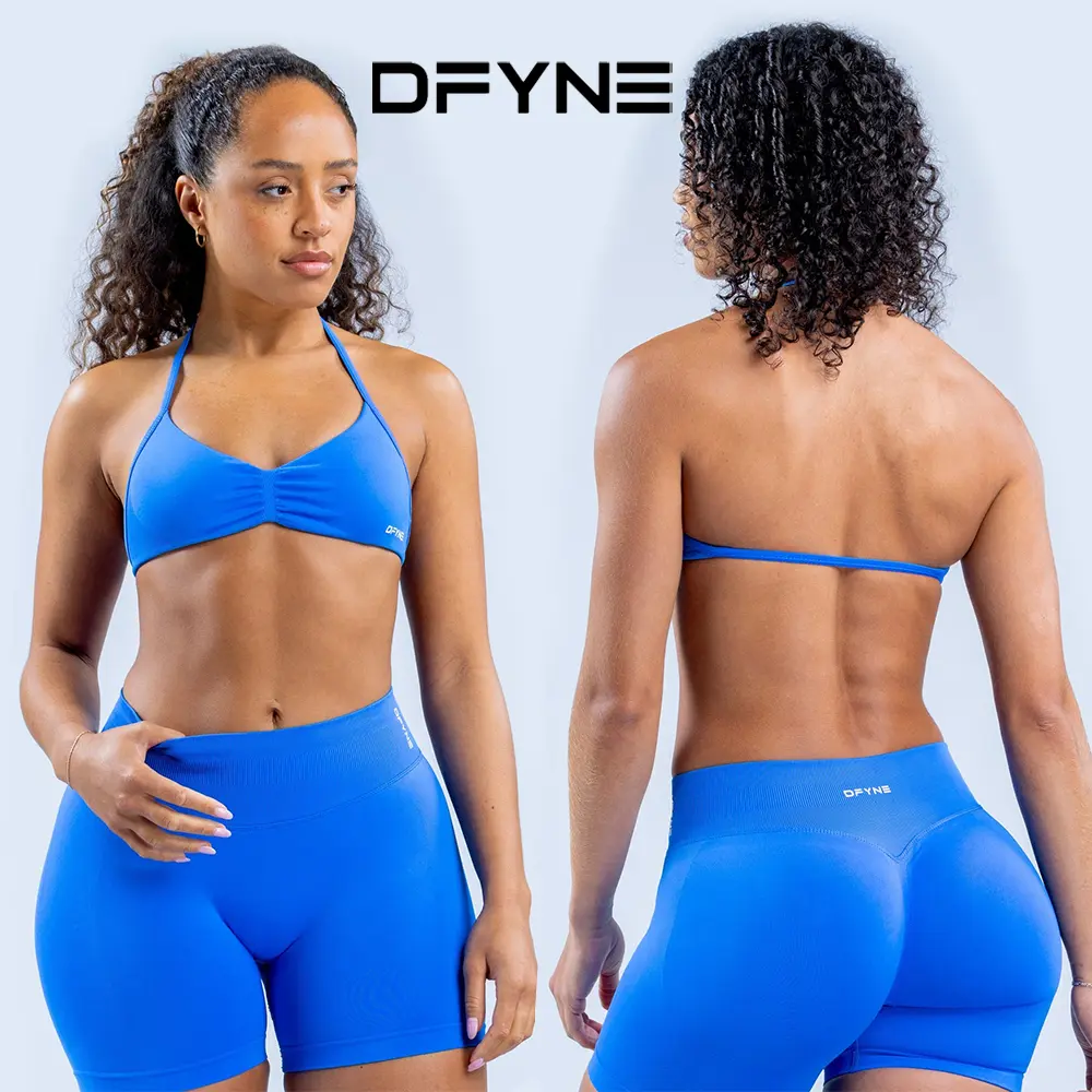 DFYNE Impact Sports Set – Seamless Sculpt Fit with Strappy Back, High-Waisted Bottoms & Ultra-Flattering Activewear Look