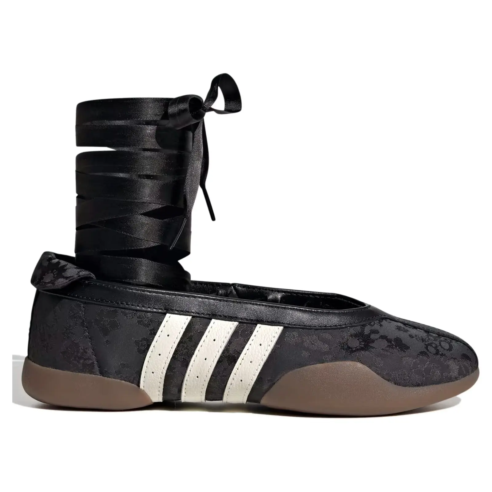 Adidas Taekwondo Mei Ballet Flat Liberty London Black Floral Gum Women's Authentic Sneaker - Original Flower Fashion Athletic Sports Trainer Shoe Women Mid cute shoes Youth Samba, Low-Profile Ballet Flats, Slip-In Ballet Flats