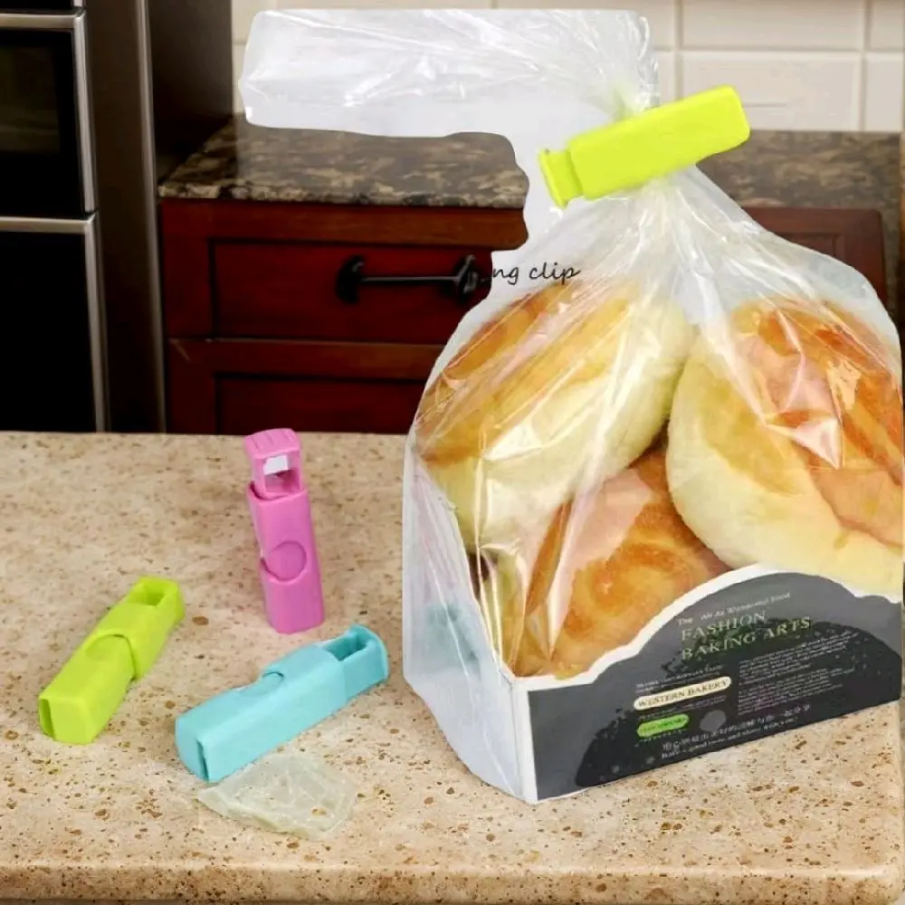 Anti-Moisture Clips 6 Pack for Baking - Sealing Clips, Milk Powder Bag Sealing Press Clips & Sealing Pliers in Green, Blue, Pink - Utensils, Kitchen
