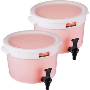 VEVOR Beverage Dispenser, 5 Gallon *2 Drink Dispensers for Parties, Plastic Juice Dispenser with Spigot and Lid, Iced Tea Lemonade Juice Water Dispenser, for Restaurants, Hotels, Parties, 2 PackVEVOR Super Brand Day