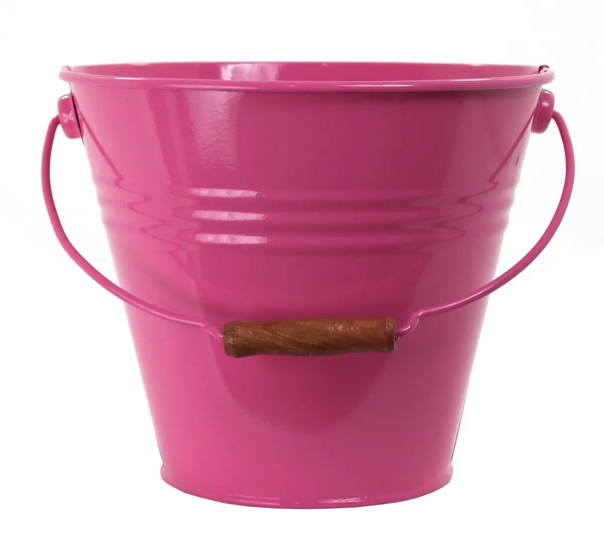 Houston International Trading 5202E HPK Single 1-Piece Galvanized Steel Enameled Container, Hot Pink Room Decor Fun Pail