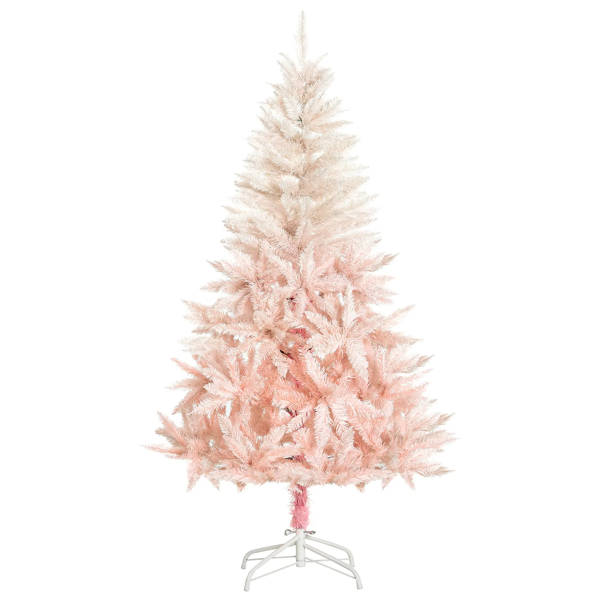 7ft Unlit Pink Spruce Artificial Christmas Tree - 1000 Realistic Branches - Bold Modern Home Decor for Living Rooms, Boutique Shops
