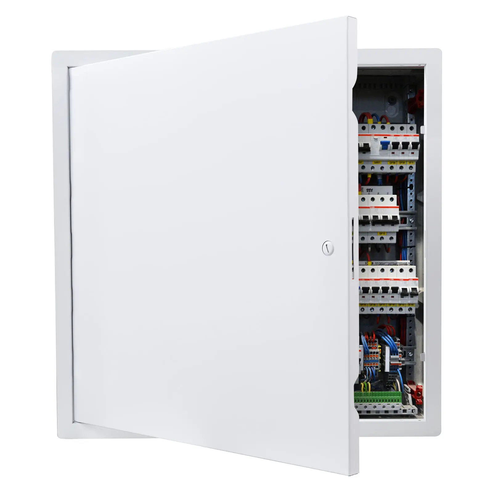 【SummerFinds】VEVOR Access Panel for Drywall, 19.2 x 19.2 in Galvanized Steel Access Door, Easy Install Hinged Service Panel with Screwdriver Latch, for Ceiling Plumbing Electrical, 18.4 x 18.4 in Cutout Size White