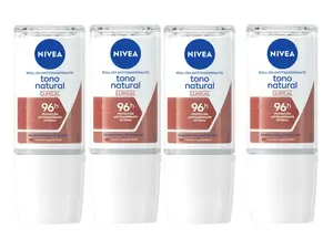 NIVEA 95% Vitamin C Clinical Deodorant  4 PACK Antiperspirant Roll-On 50ml - 96h Extreme Protection Body Care Gentle Deodorant Sweat Control Cosmetic Underarm Product(GLASS 4X)