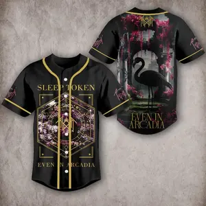 Limited Sleep Token Even In Arcadia 2025 Baseball Jersey, Vintage Tour Collection Shirt for Men & Women, Unisex Button Down Gift for Sleep Token Fans, Concert Streetwear Jersey