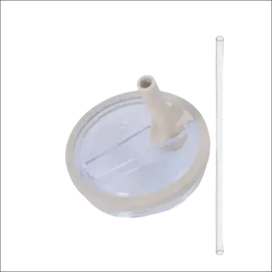 40oz Tumbler Spill-Proof Replacement Lid with Flip Straw – Beige Dustproof & Reusable