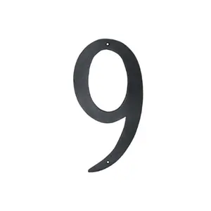 212 MAIN Aluminium Metal House Number 9 - 4 In., Modern Font, Hand-Mounted, Outdoor Home Improvement Building Supplies Decor Sign