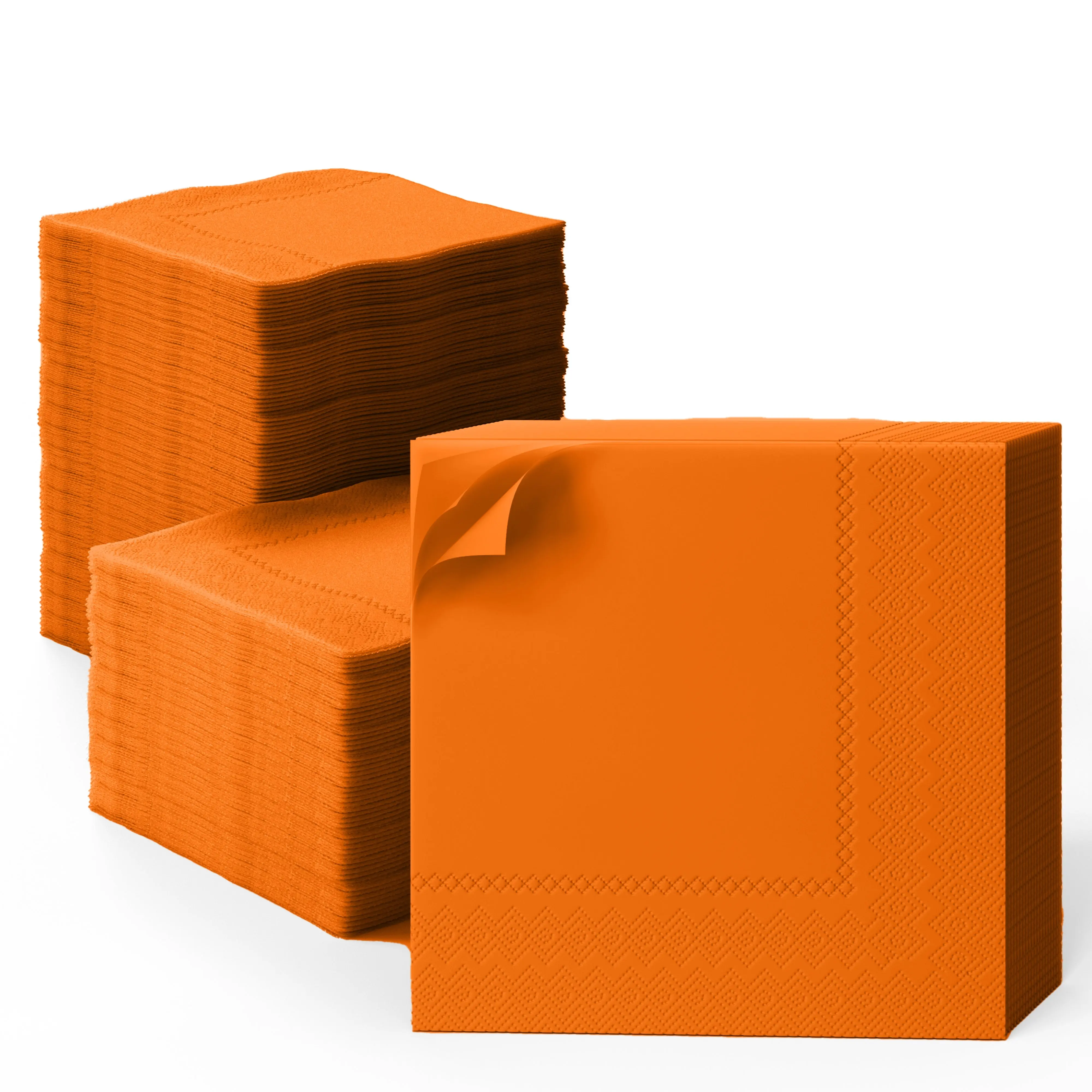 Orange Dinner Napkins - 8 in. x 8 in. - 50 Ct.