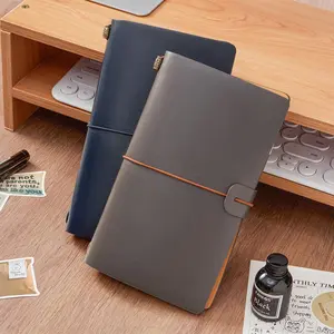 A6 Set with Metal Bookmark, Includes Leather Paper and Lined Paper, Ideal for Handwriting, Notes, Vintage Travel Diary, School Supplies, Hardcover Notebooks, Stationery Supplies