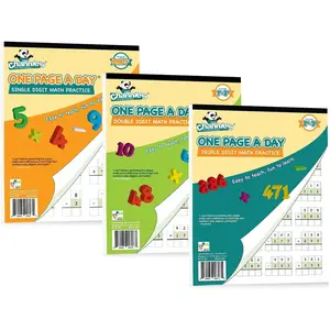 Channie’s One Page A Day Math Practice Workbooks – 3 Pack (Single, Double & Triple Digit) Visual Math Practice for Grades 2–3 | Addition & Subtraction | Patent Pending Design